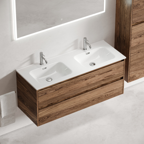 Тумба под раковину Sancos Libra LB120-2ECH 120х50 подвесная цвет коричневый - фото 5